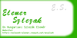 elemer szlezak business card